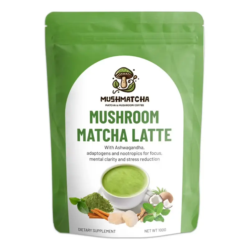 Mushroom Matcha Latte with Ashwagandha
